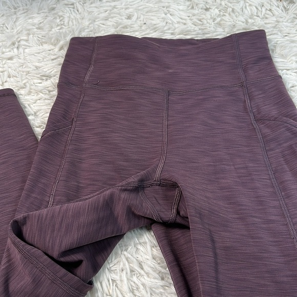 Lululemon Invigorate High-Rise Crop 23" Heathered Black Currant - Picture 2 of 7